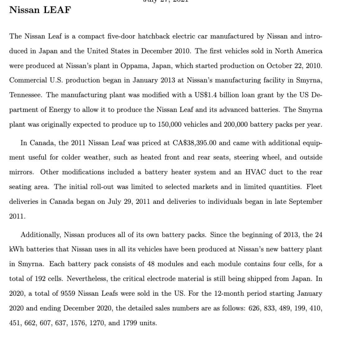 imported from Japan. Although cars are now assembled in the US, some