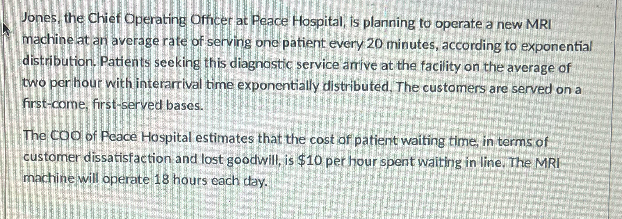 What is the average wait time in the system? On average, how