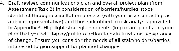 Draft revised communications plan and overall project plan ( from Assessment