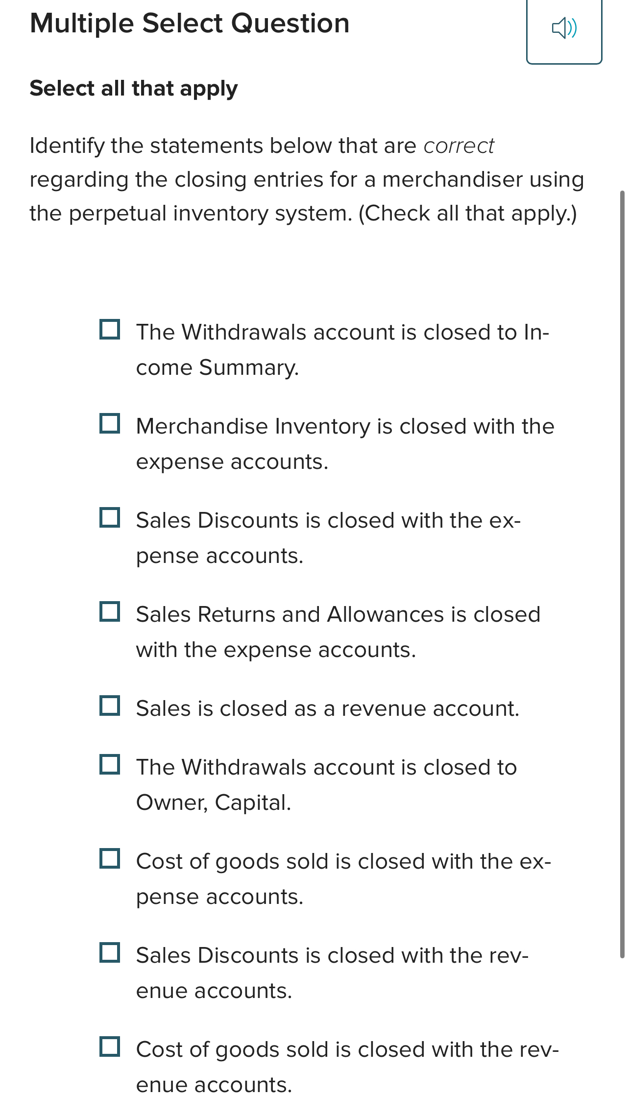  Multiple Select Question Select all that apply Identify the statements below