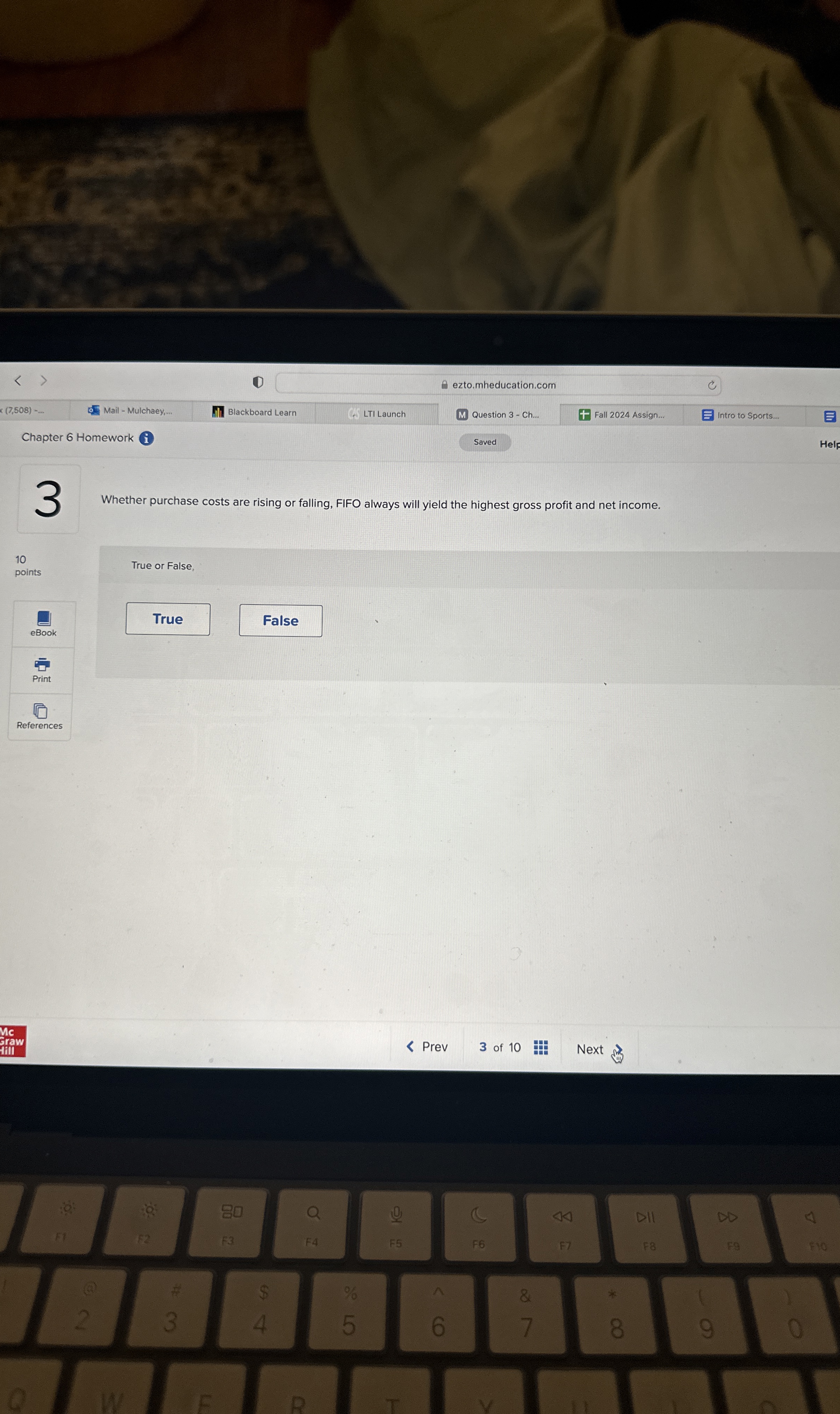  Whether purchase costs are rising or falling, FIFO always will yield