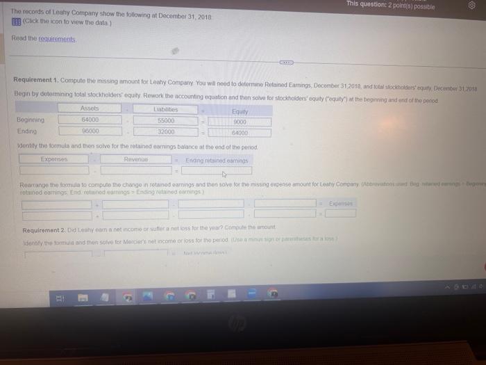 earmings bisance at the end of the period lefained oarnings. End retaired