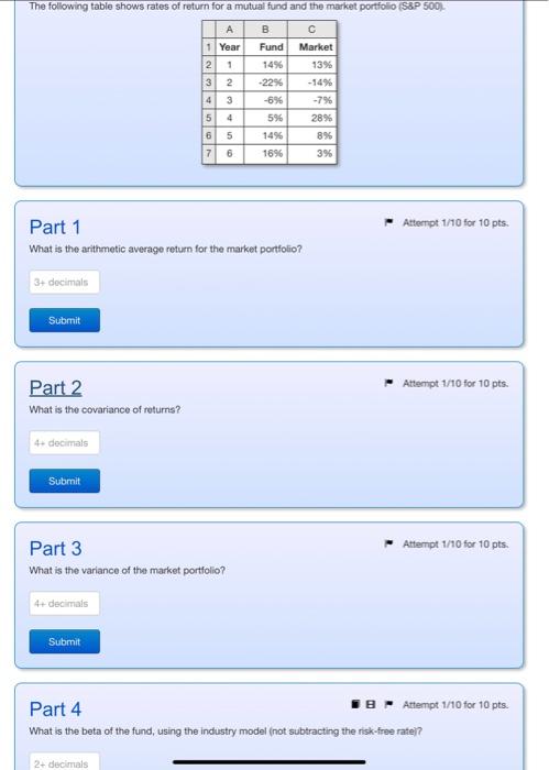 please answer all parts **use excel if possible What is the arithmetic