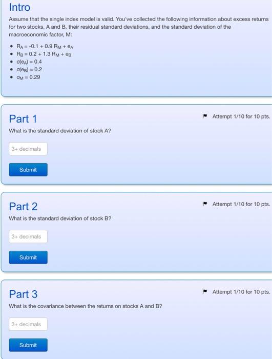 please answer and show work Intro Assume that the single index model