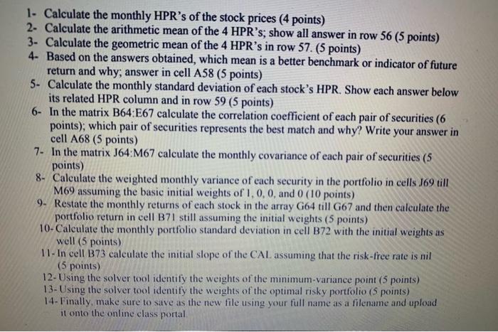 ! thank you ! HPR HPR arithmetic mean Geometric mean Standard deviation