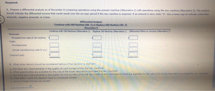 replacing a machine that has been used in its factory for two