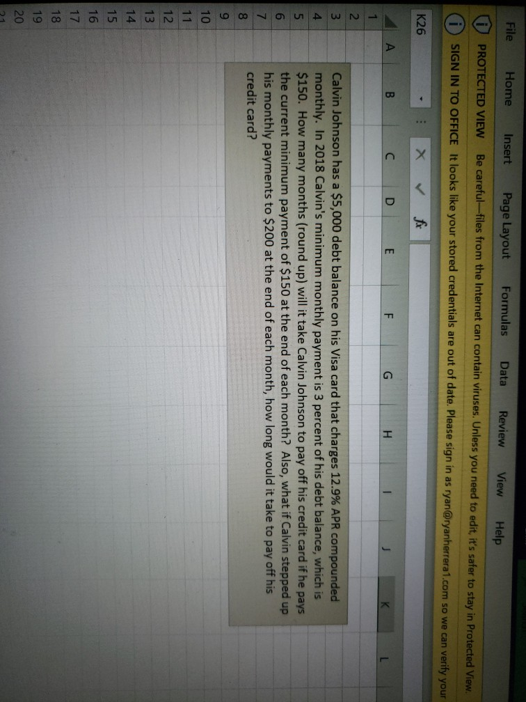  File Home Insert Page Layout Formulas Data Review View Help (