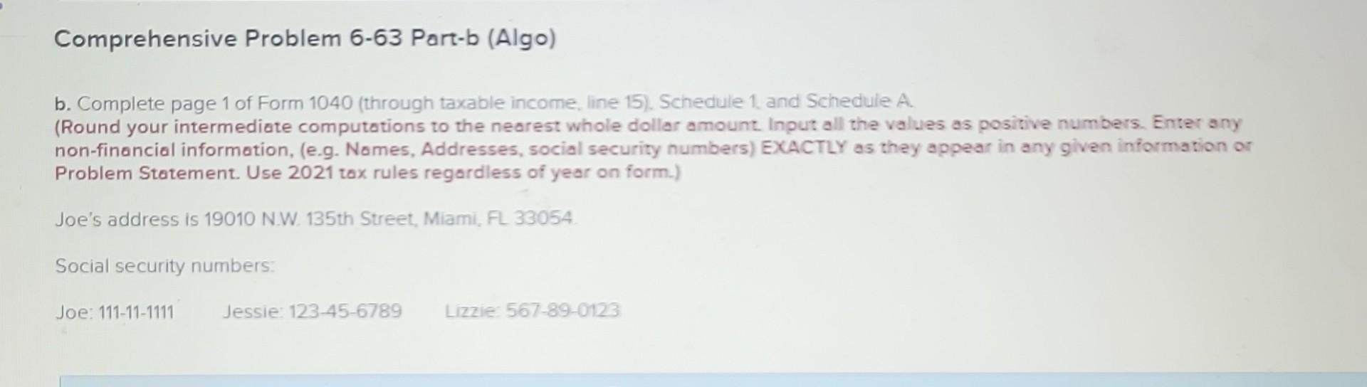 married and have one dependent child, Lizzie. Lizzie is currently in college