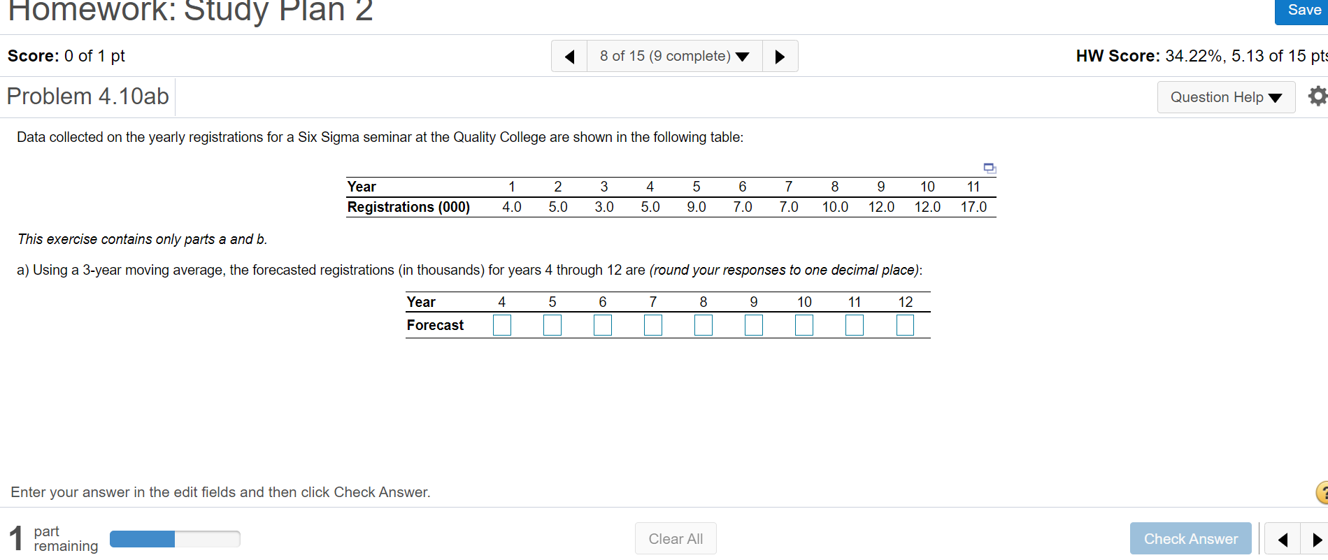 please help me solve Homework: Study Plan 2 Save Score: 0 of