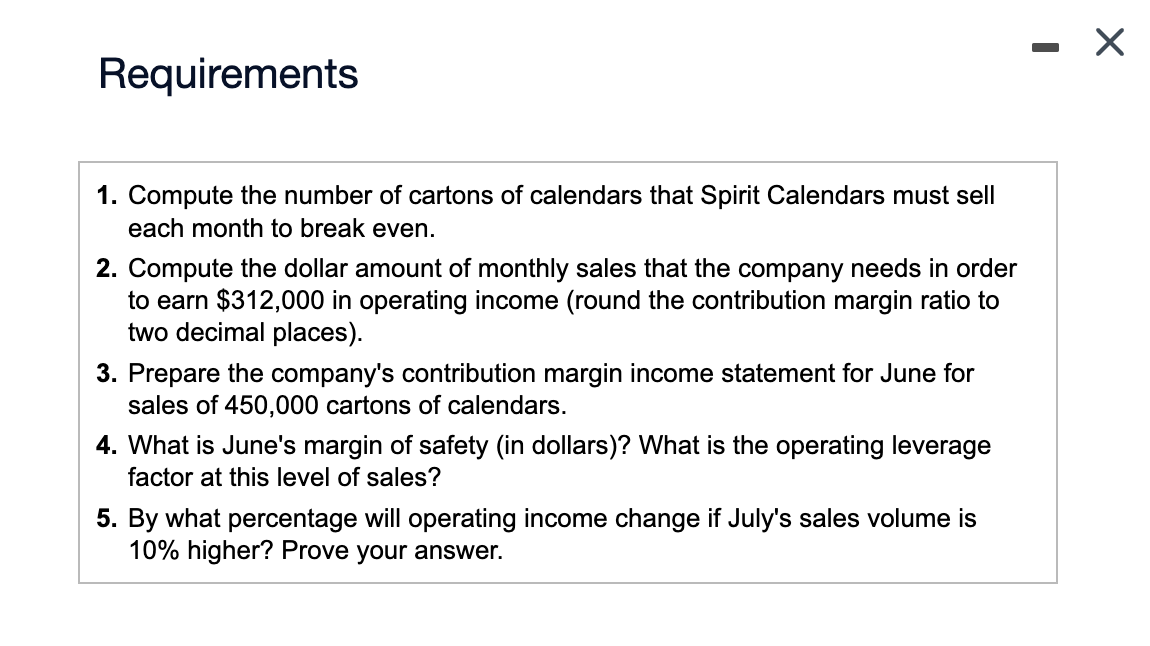 Please answer all empty boxes in question format Requirements 1. Compute the