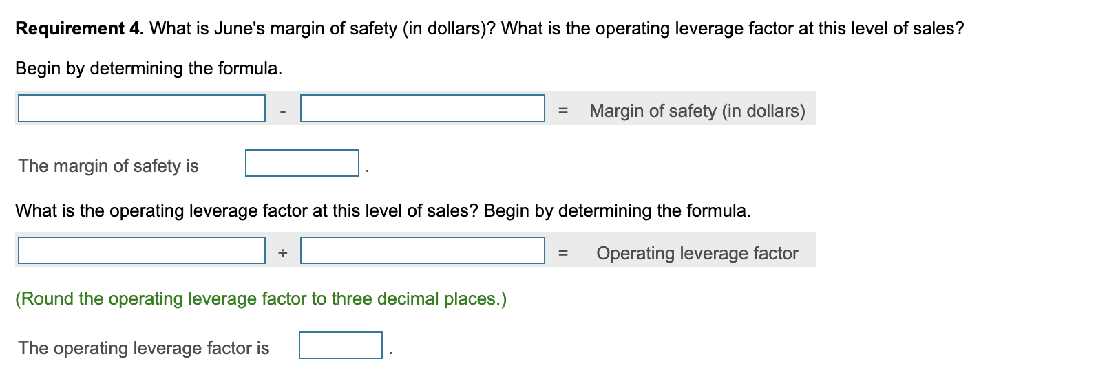 the company needs in order to earn $312,000 in operating income (round