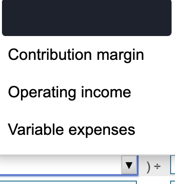 blanks for each company. 2. Compute breakeven, in sales dollars, for each