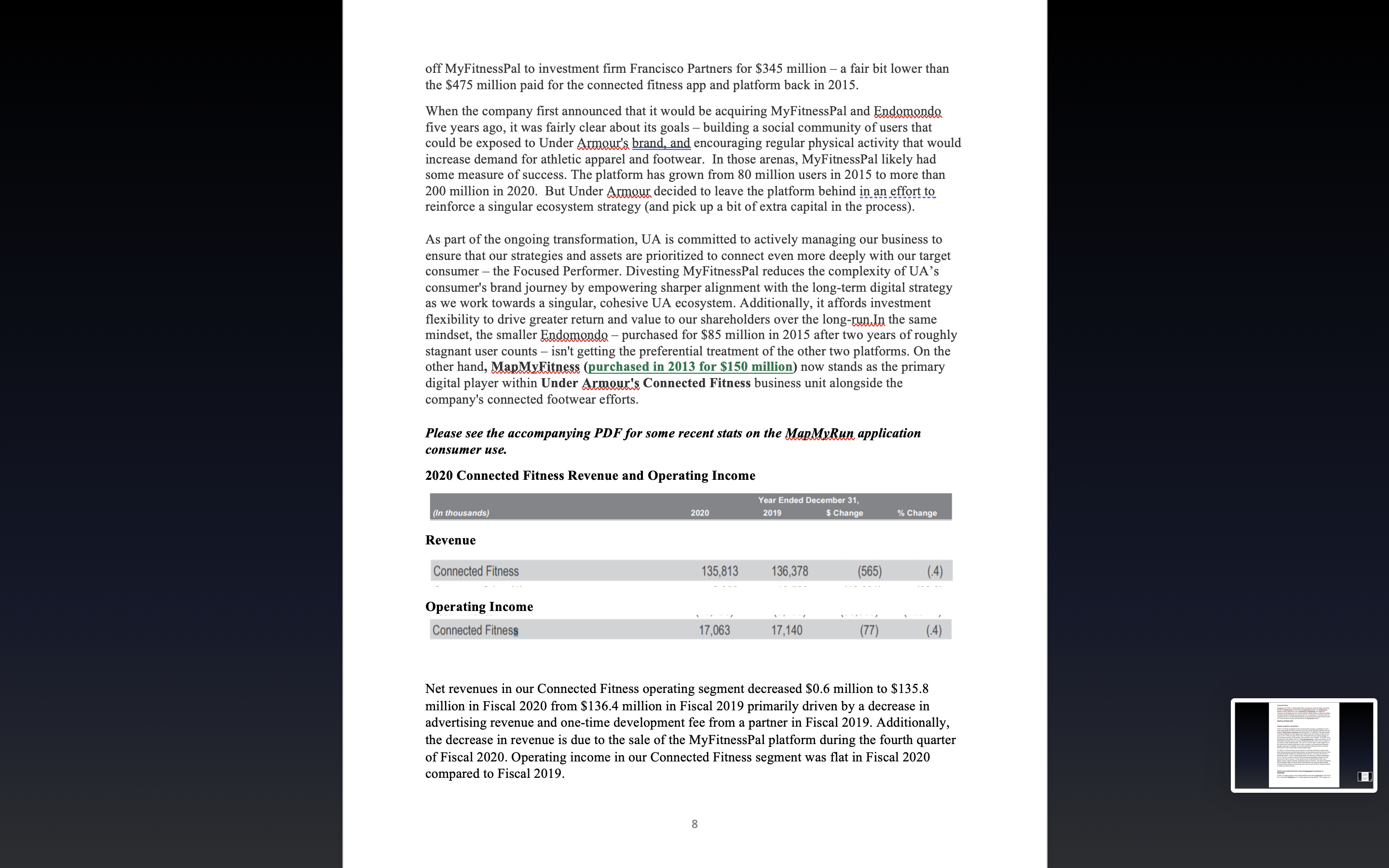 from UA Executives UA DESCRIPTION Under Whas one mission: to make you