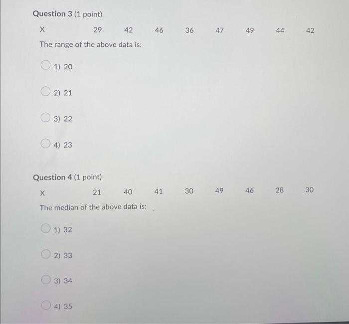  \\( \\mathrm{X} \\) 29 42 46 36 47 49 44 42