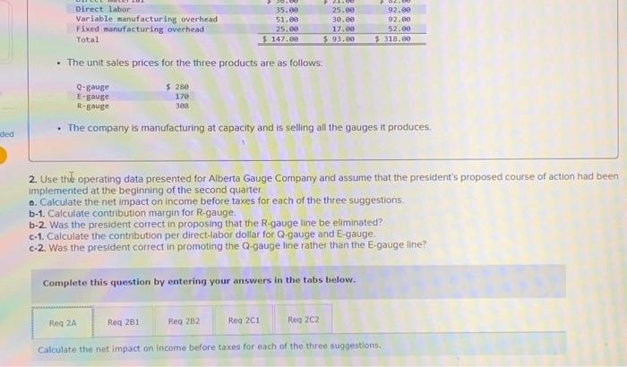 of the second quarter. o. Calculate the net impact on income before