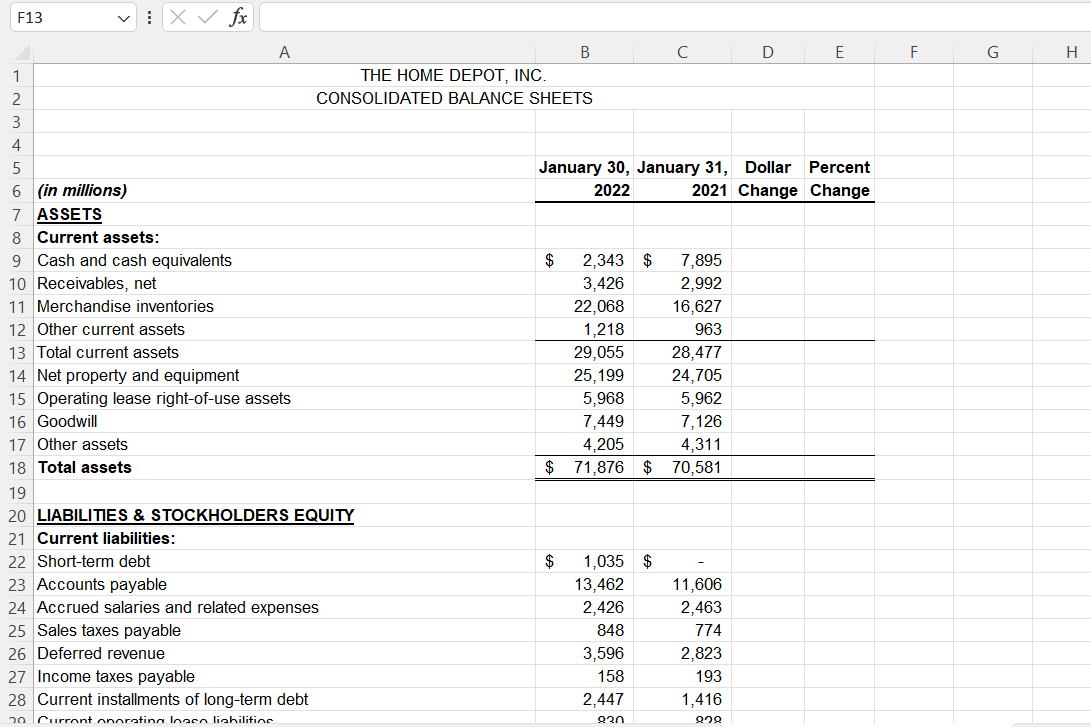 Calculate percent change