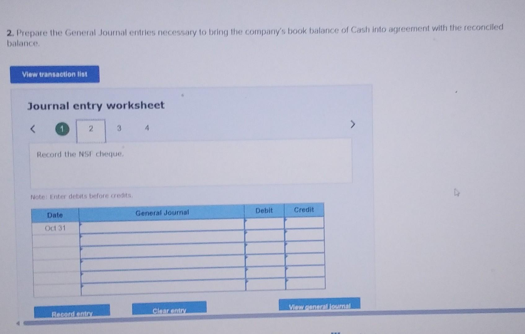 bank reconciliation and recording adjustments LO6 The following information was available to