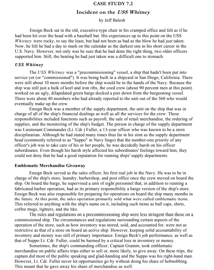 Can you help me with this please. Read the case attached and