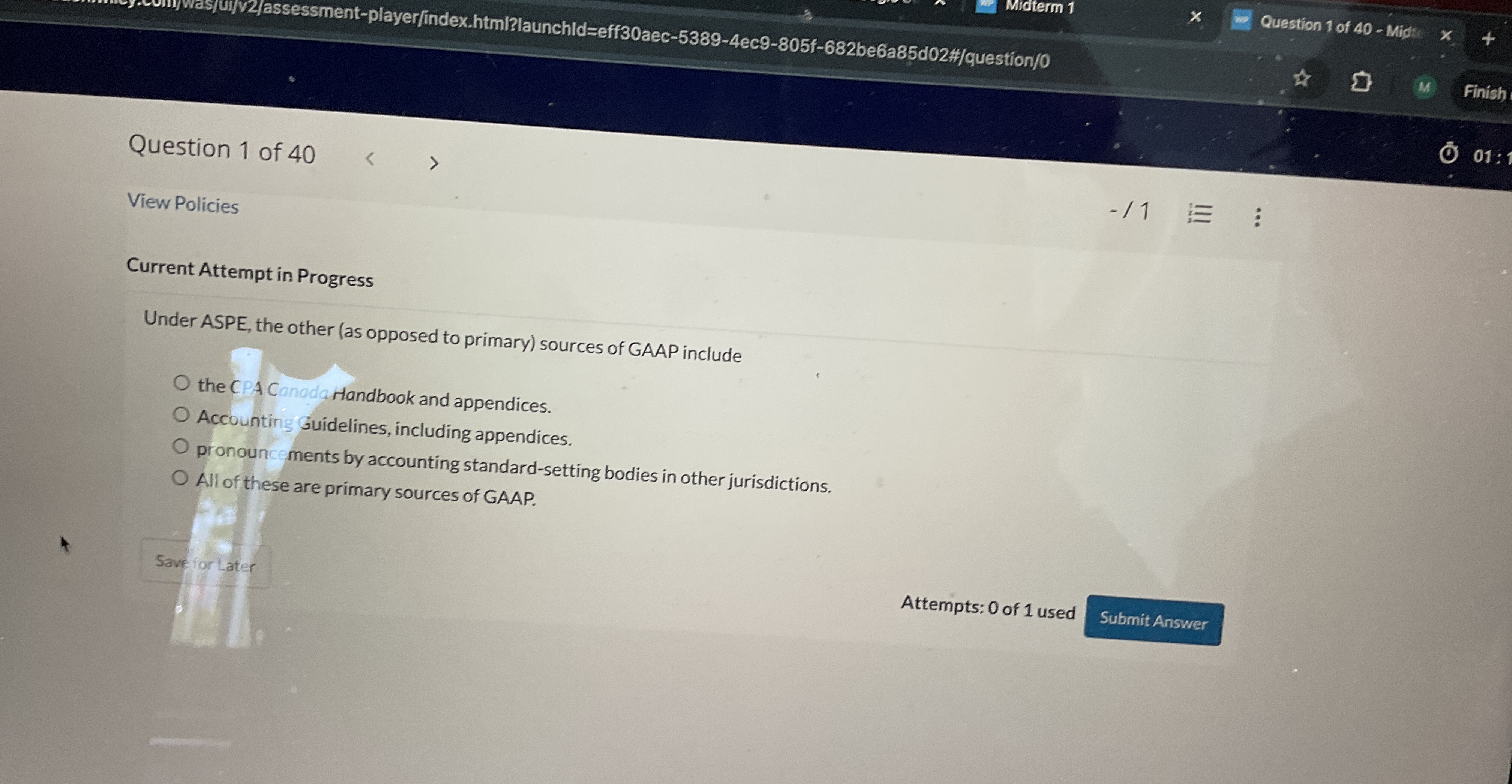  Current Attempt in Progress Under ASPE, the other (as opposed to