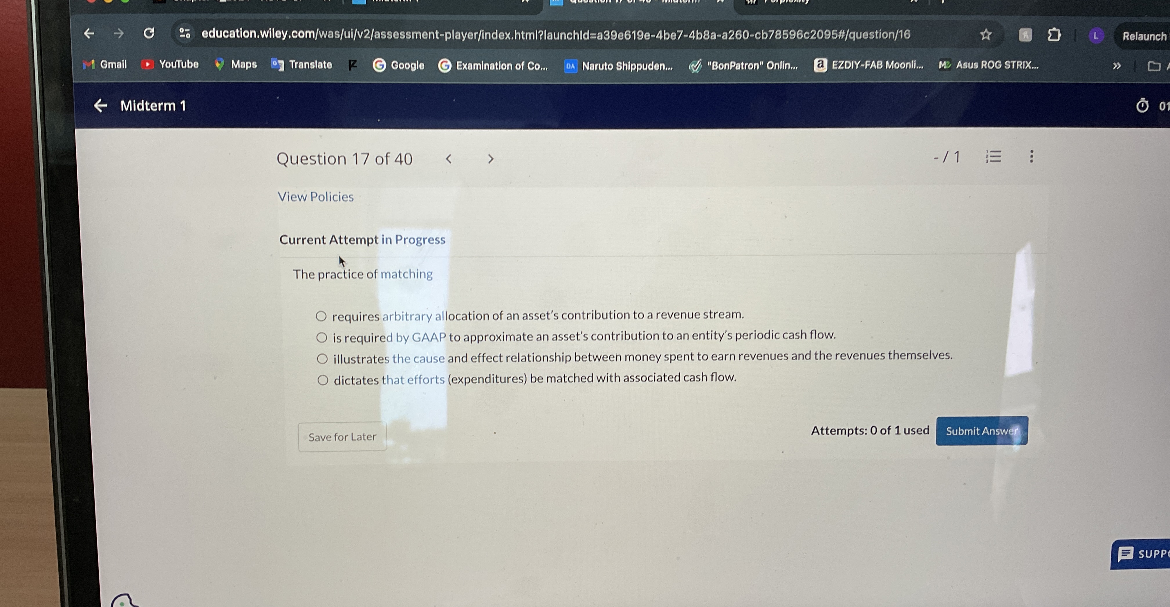  Current Attempt in Progress The practice of matching requires arbitrary allocation