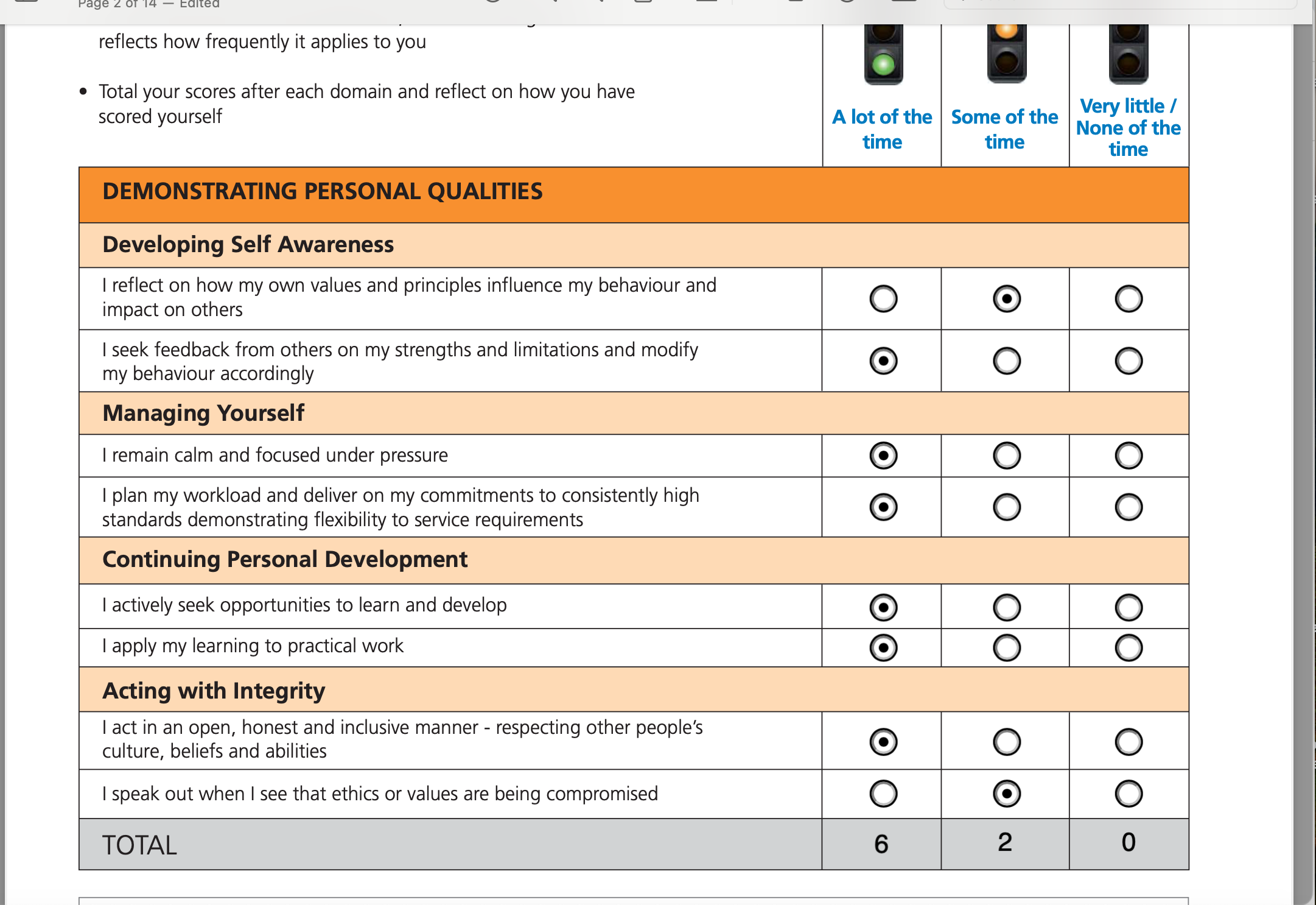 rage o1 14 caitea = = - _ _ reflects how