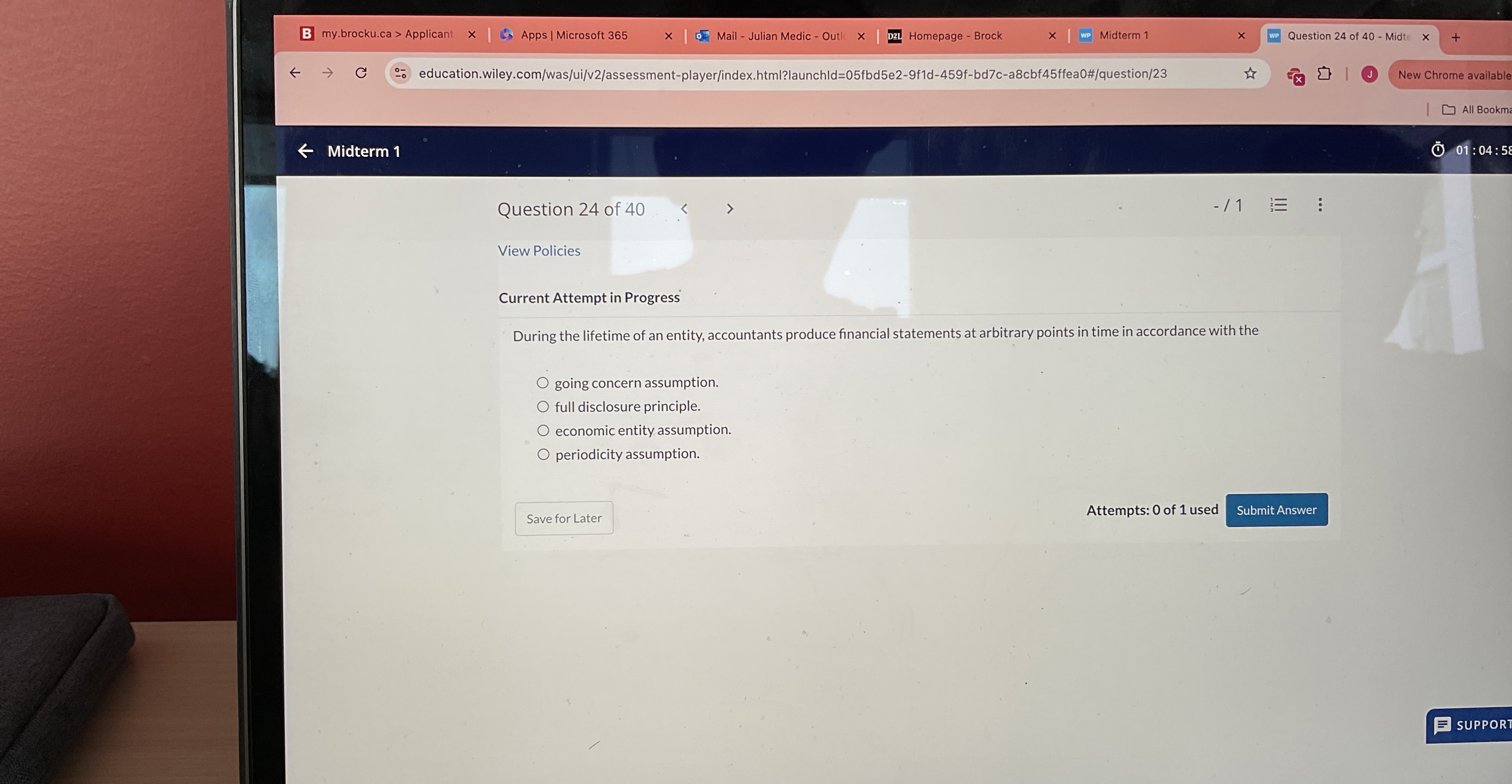  Current Attempt in Progress During the lifetime of an entity, accountants