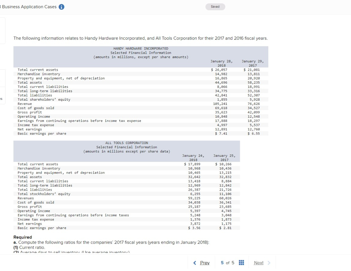  (4) Return on investment. (Use average assets and use Earnings from