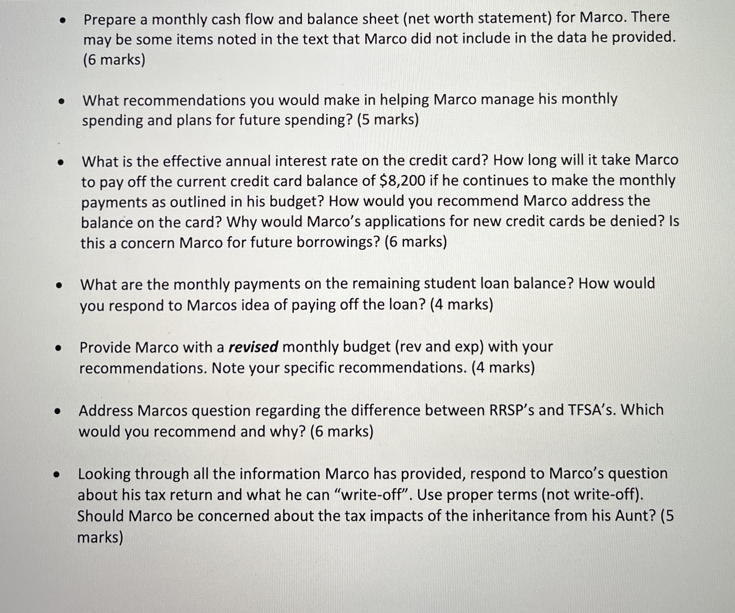  Marco - A CASE STUDY Chapters 1 through 7 Your childhood