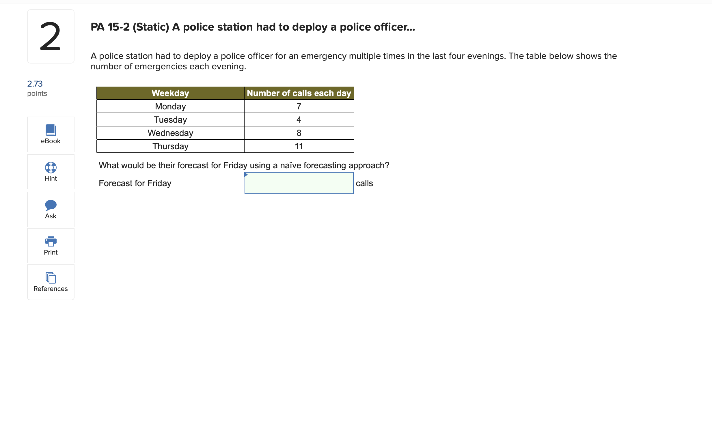 in a restaurant predict how many guests... Two servers in a restaurant