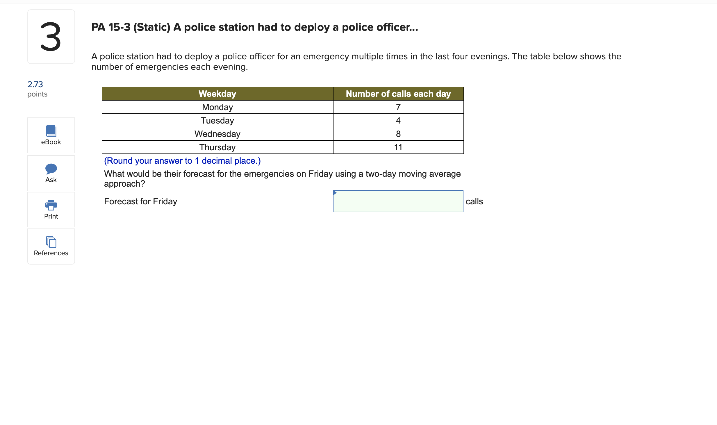 predict how many guests will come for dinner in the next four