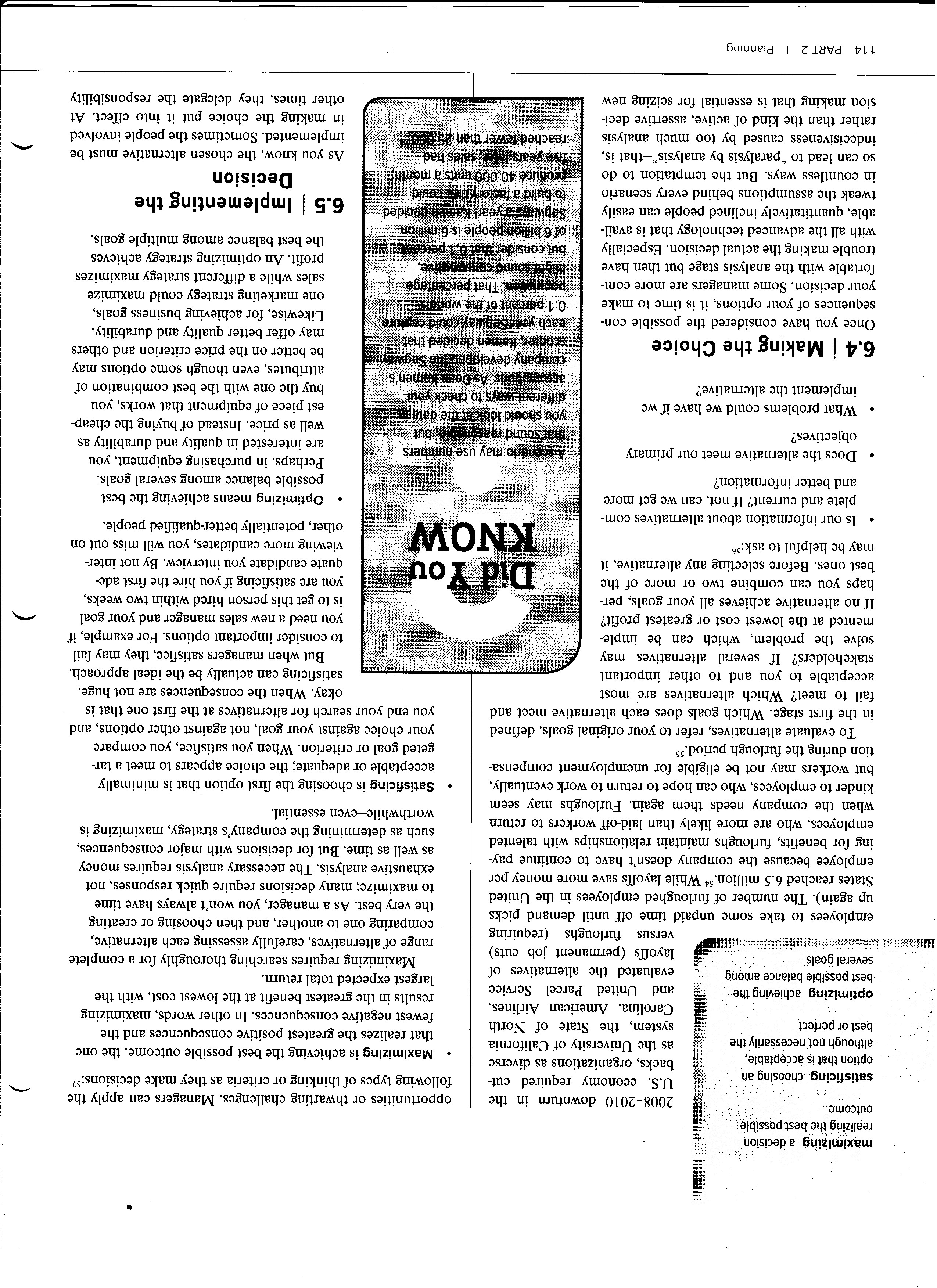 between what is actually happening and what should be happening?How can you