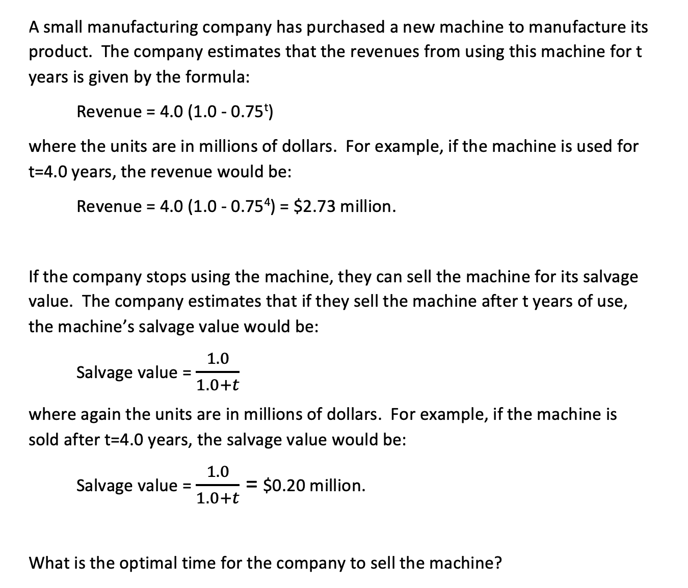 PLEASE USE EXCEL SOLVER A small manufacturing company has purchased a new