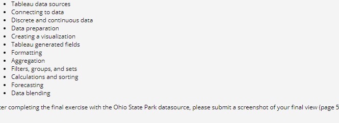  Tableau data sources Connecting to data Discrete and continuous data Data