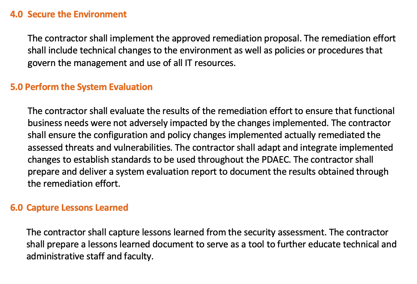 infrastructure assurance. You have just received notice of an opportunity to compete
