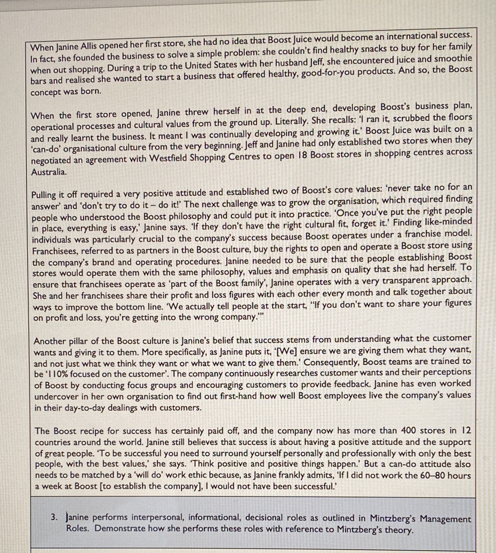  When Janine Allis opened her first store, she had no idea