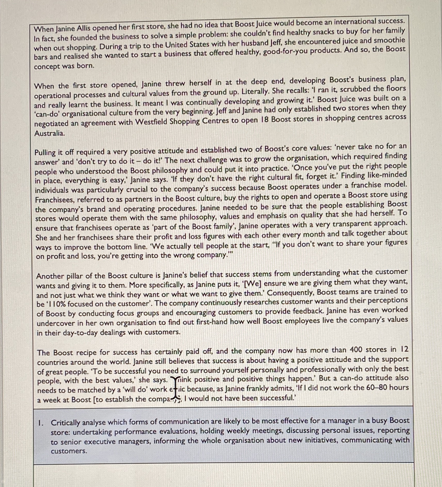 When Janine Allis opened her first store, she had no idea