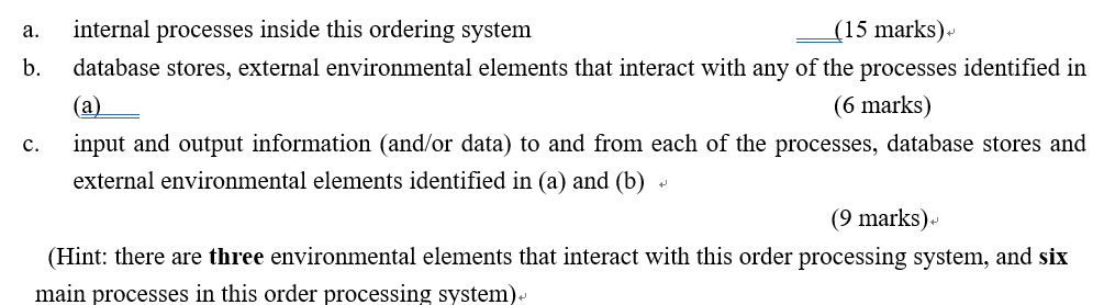processing system to process mail order sales of its products. Customers send