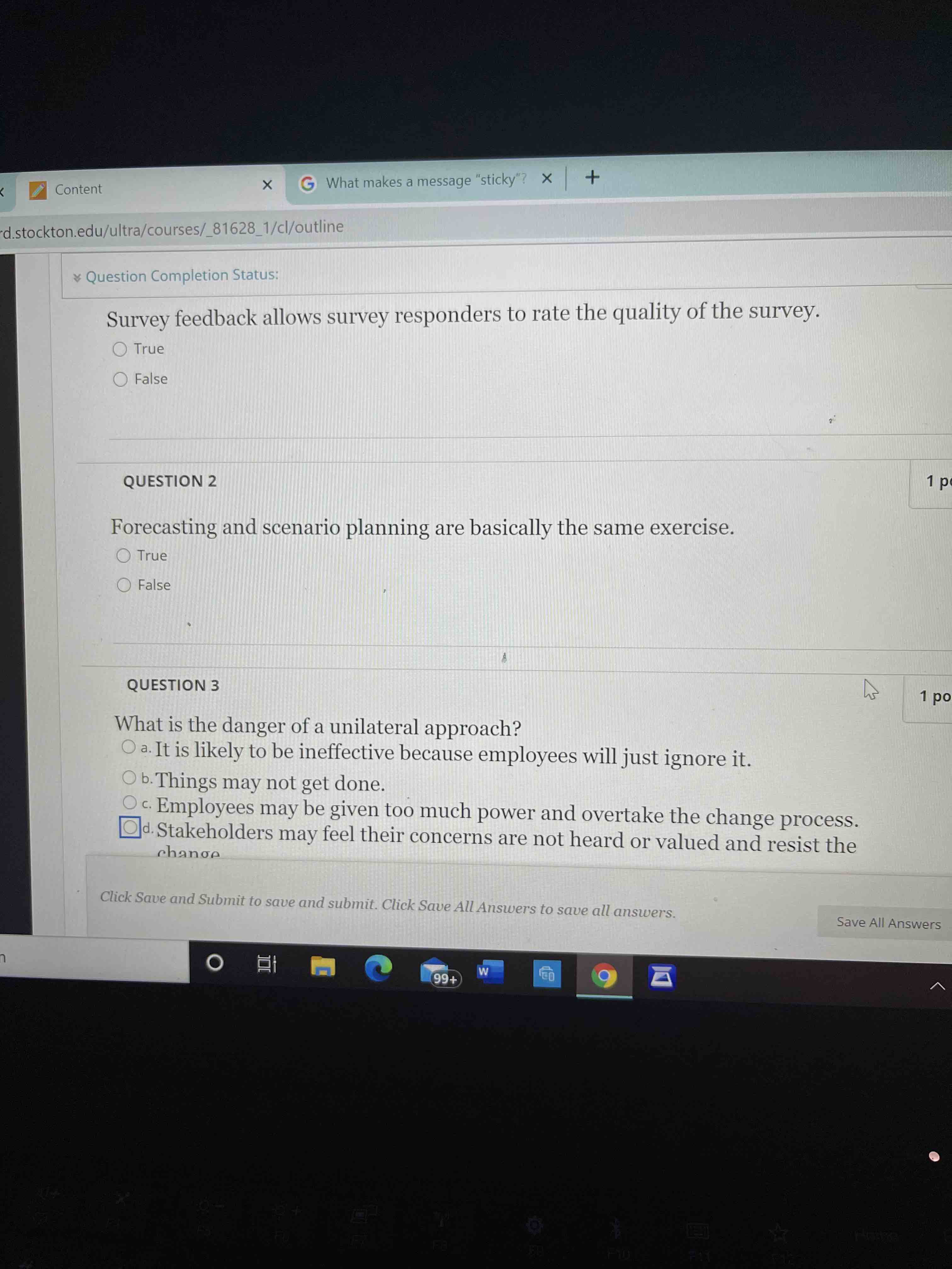 please help Content X G What makes a message "sticky"? x +