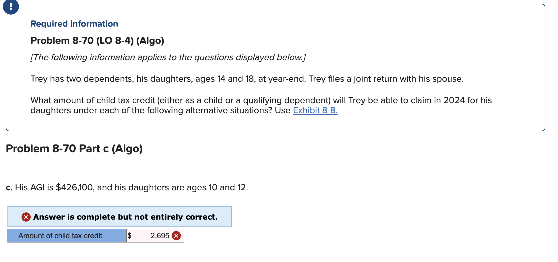  Problem 8-70(LO 8-4)(Algo) [The following information applies to the questions displayed