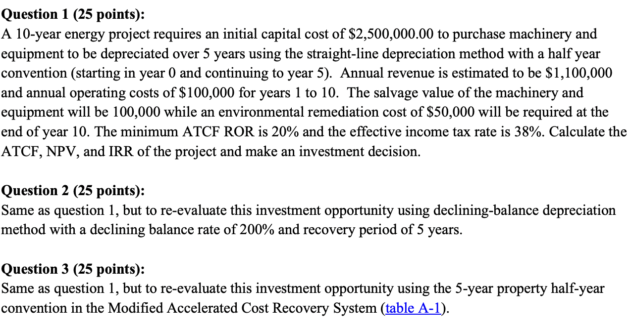 ***JUST QUESTION 2 PLEASE*** Question 1 ( 25 points): A 10