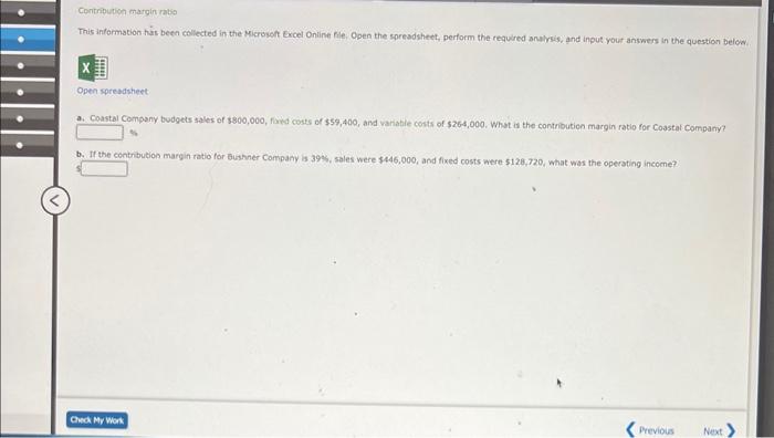 the total cost and the fixed and variable cost components of the