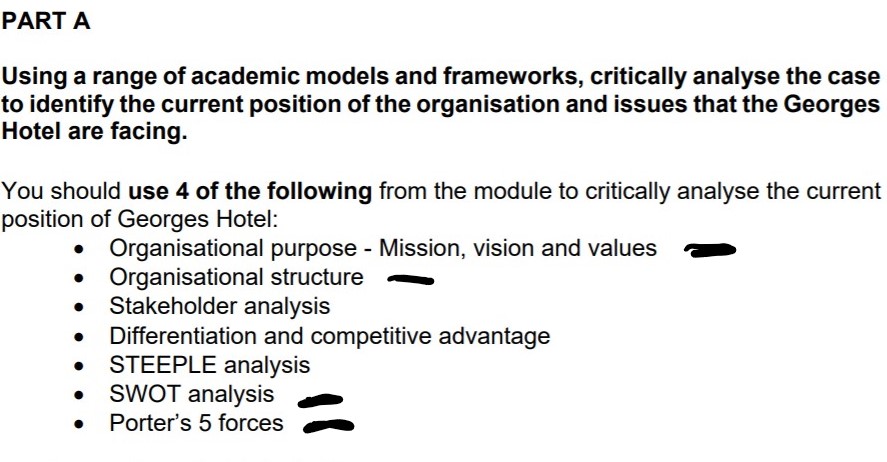  PART A Using a range of academic models and frameworks, critically