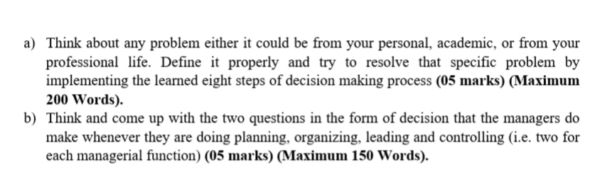 Need urgent a) Think about any problem either it could be from