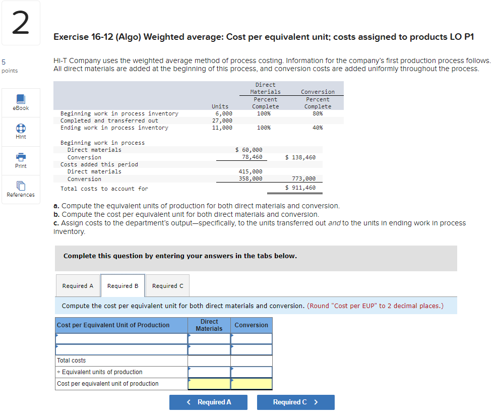 to products LO P1 HI - Company uses the weighted average method
