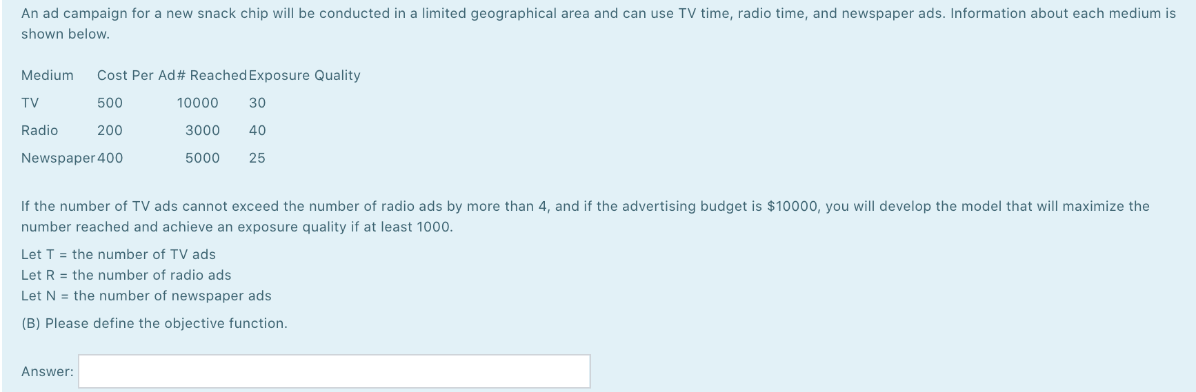 in a limited geographical area and can use TV time, radio time,