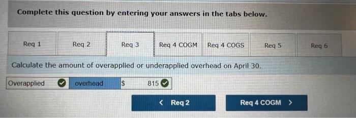 Inventory at the beginning of April. These transactions were recorded during April: