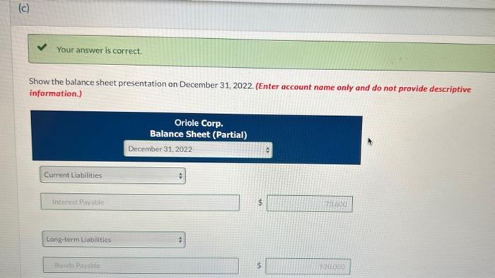 interest on May 1, 2023. (Credit account tities are automaticolly indented when