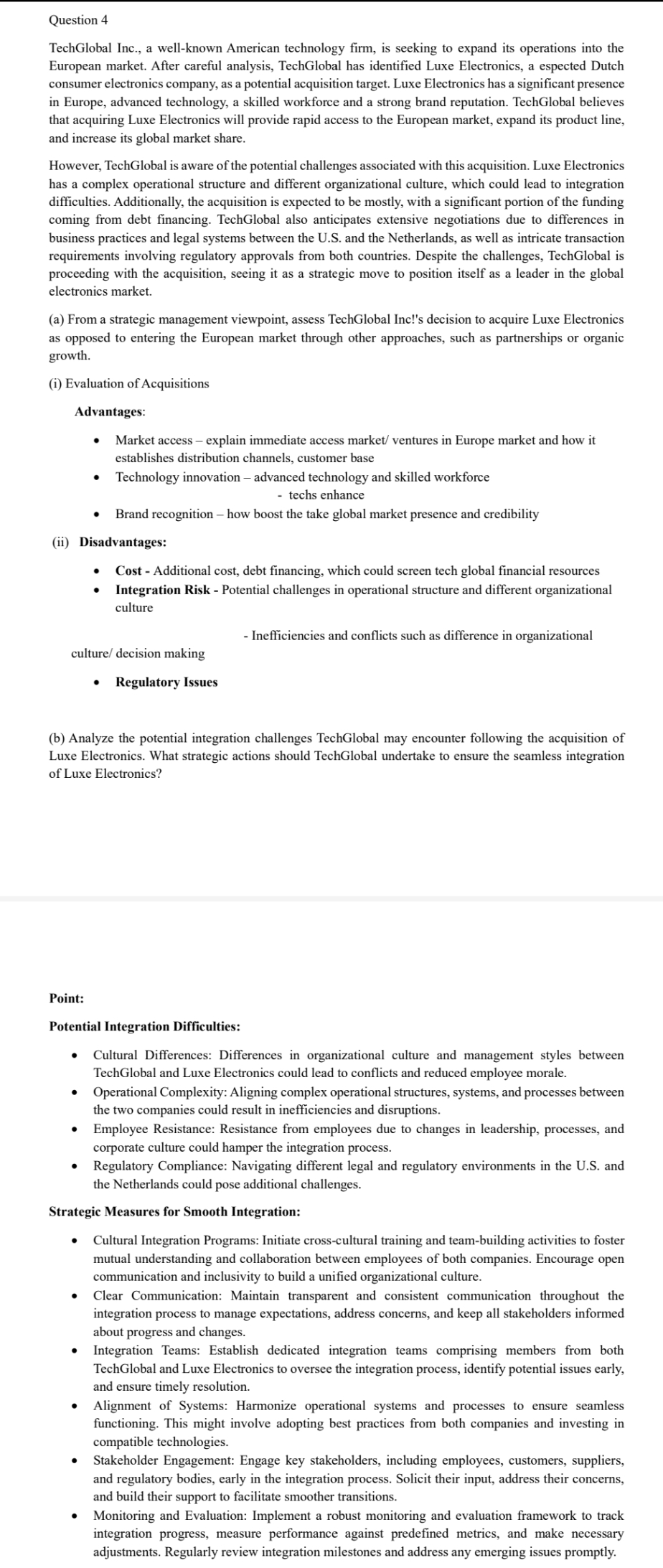 Please help me using all the original point to explain write into