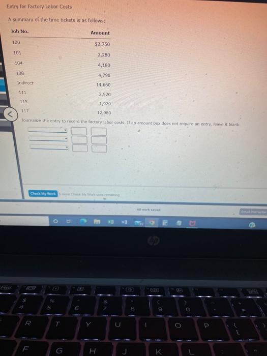 please help me i will give thumbs up Entry for Factory labor