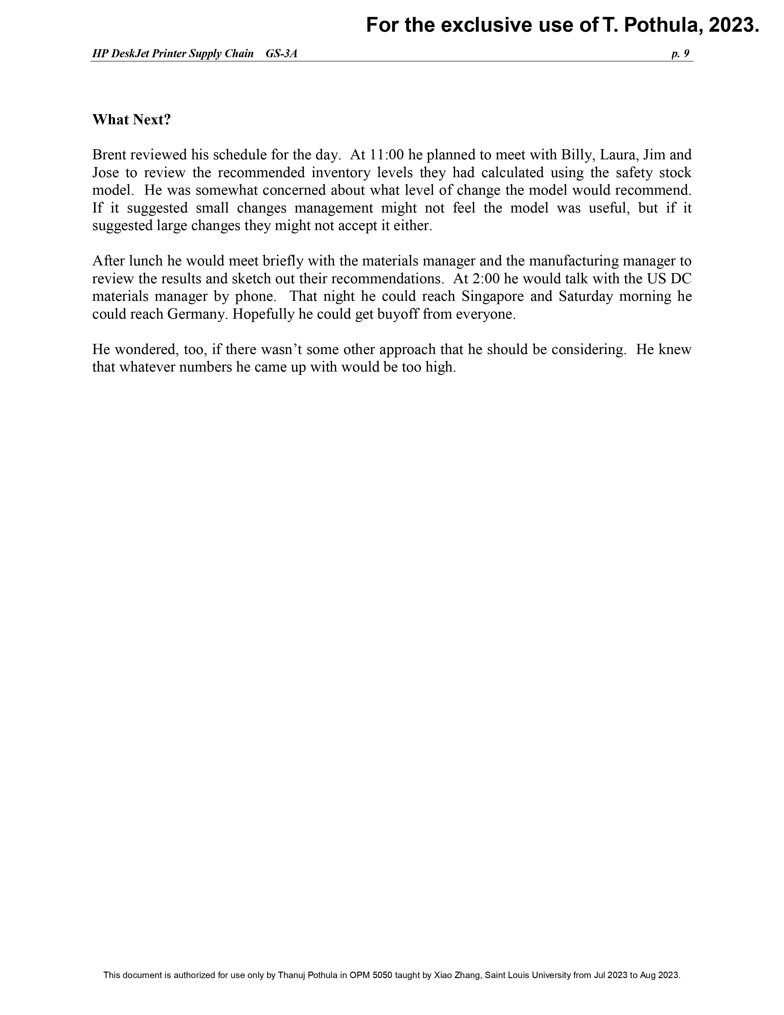 DATE: 05/01 (Rev'd. 3/8/04) Hewlett-packard Company DeskJet Printer Supply Chain (A) INTRODUCTION